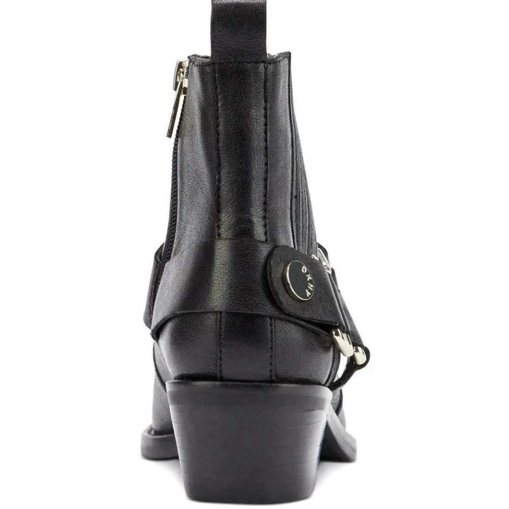 DKNY Mina Black Leather boots - Size 6.5 NEW! - Picture 2 of 13